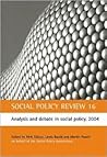 Social Policy Review 16: Analysis and Debate in Social Policy, 2004