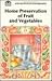 Home Preservation of Fruit and Vegetables
