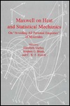 Maxwell on Heat and Statistical Mechanics: On "Avoiding All Personal Enquiries" of Molecules (Hardcover)