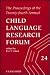 The Proceedings of the Twenty-fourth Annual Child Language Re... by Eve V. Clark