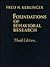 FOUNDATIONS BEHAV RESEARCH 3/E