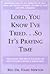Lord, You Know I'Ve Tried...So It's Praying Time by Hazel Newton