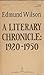A Literary Chronicle: 1920 - 1950