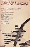 Mind and Language (Wolfson College Lectures 1974)