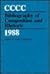 CCCC Bibliography of Composition and Rhetoric 1988 by Erika Lindemann