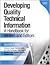 Developing Quality Technical Information: A Handbook for Writers and Editors
