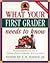 What Your First Grader Needs to Know: Fundamentals of a Good First-Grade Education