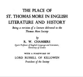 The Place of St. Thomas More in English Literature and History