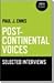 Post-Continental Voices: Selected Interviews