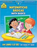 School Zone - Bilingual Math Basics 1 Workbook - 64 Pages, Ages 6 to 7, 1st Grade, ESL, Language Immersion, Addition, Subtraction, and More (Spanish and English Edition)