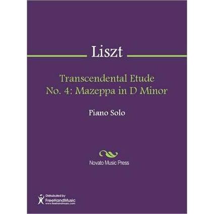 Transcendental Etude No 4 Mazeppa In D Minor By Franz Liszt