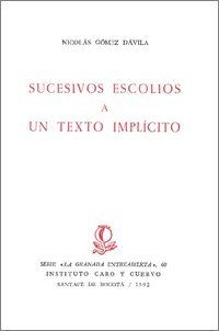 Sucesivos escolios a un texto implícito (Paperback)