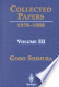 Collected Papers III: 1978–1988