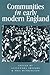 Communities in Early Modern England by Alexandra Shepard