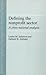Defining the Nonprofit Sector by Lester M. Salamon
