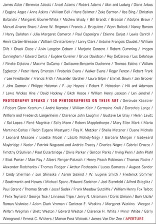 Photography Speaks: 150 Photographers On Their Art (Paperback)