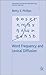 Word Frequency and Lexical Diffusion (Palgrave Studies in Language History and Language Change)