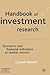 Handbook of Investment Research: Economic and Financial Indicators as Market Movers