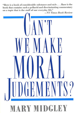 Can't We Make Moral Judgements? (Paperback)