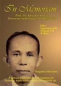 In Memoriam Prof. Khaidir Anwar: Ilmuwan Sederhana Nan Bersahaja