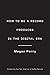 How to Be a Record Producer...