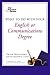 What to Do with Your English or Communications Degree (Career Guides)