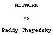 Network [Screenplay]