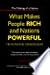 What Makes People Rich and Nations Powerful