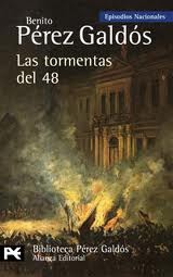 Portada de Las tormentas del 48, de Benito Pérez Galdós
