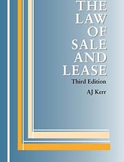 The Law of Sale and Lease