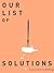 Our List Of Solutions