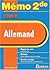 Mémo Essentiel Allemand 2nde