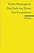 Das Ende von Etwas by Ernest Hemingway Das Ende von Etwas by Ernest Hemingway