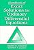 Handbook of Exact Solutions for Ordinary Differential Equations