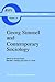 Georg Simmel and Contemporary Sociology (Boston Studies in the Philosophy and History of Science, 119)