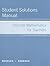 Discrete Mathematics for Teachers Student Solutions Manual by William Bruce Wheeler