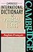 Cambridge International Dictionary of Phrasal Verbs Anglais-Français (English and French Edition)