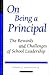 On Being a Principal: The R...