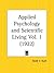 Applied Psychology and Scie...