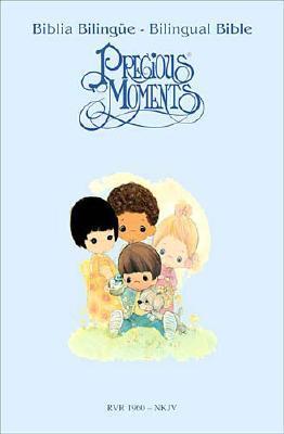 Biblia Bilingüe Precious Moments-imit. Piel Blanca Rvr 1960-nkjv (Hardcover)