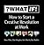 ?What If!: How to Start a C...