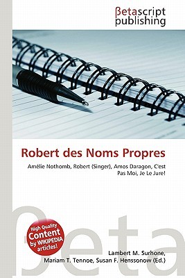 Robert Des Noms Propres (Paperback)