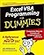 Excel VBA Programming For D...