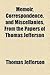 Memoirs, Correspondence And...