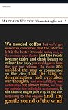 'We Needed Coffee But . . .' (Poetry Book Society Recommendation)