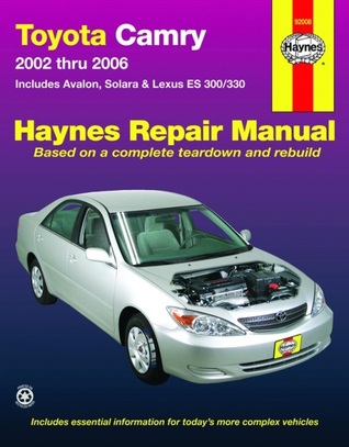 Toyota Camry 2002-2006 Repair Manual: Includes Avalon, Solara & Lexus Es 300/330 (Haynes Repair Manual)