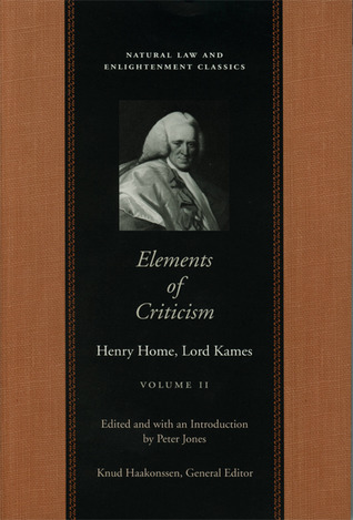 ELEMENTS OF CRITICISM VOL 2 CL (Natural Law Cloth)