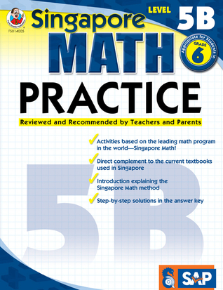 Singapore Math – Level 5B Math Practice Workbook for 6th Grade, Paperback, Ages 11–12 with Answer Key
