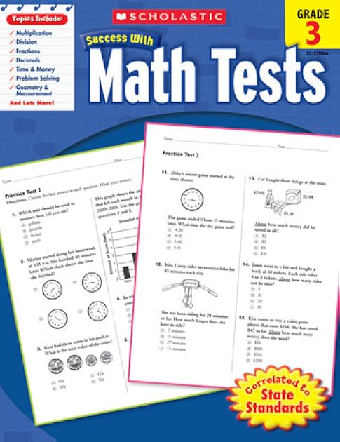 Scholastic Success with Math Tests, Grade 3