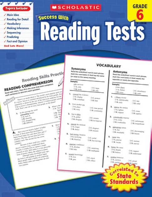 Scholastic Success With Reading Tests, Grade 6